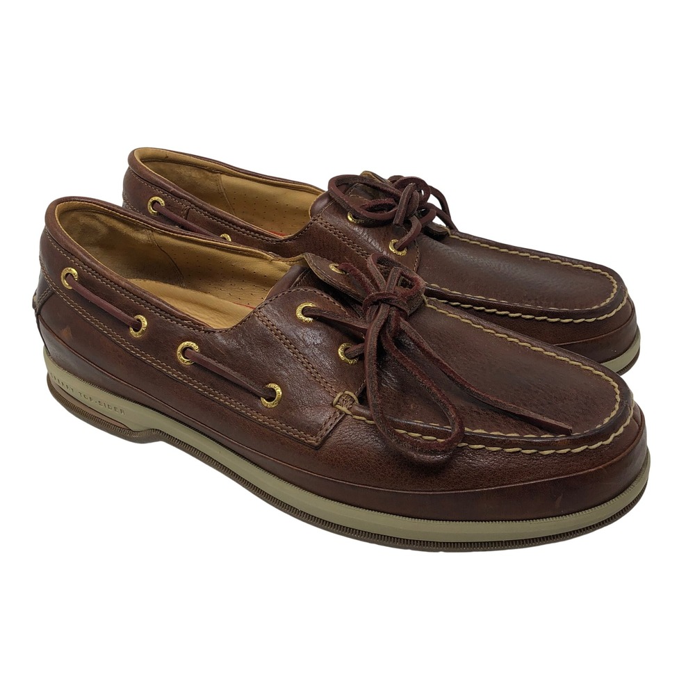 Sperry Gold Cup Boat Shoe Men 9.5 M Amaretto Leather Slip On 0851725‎